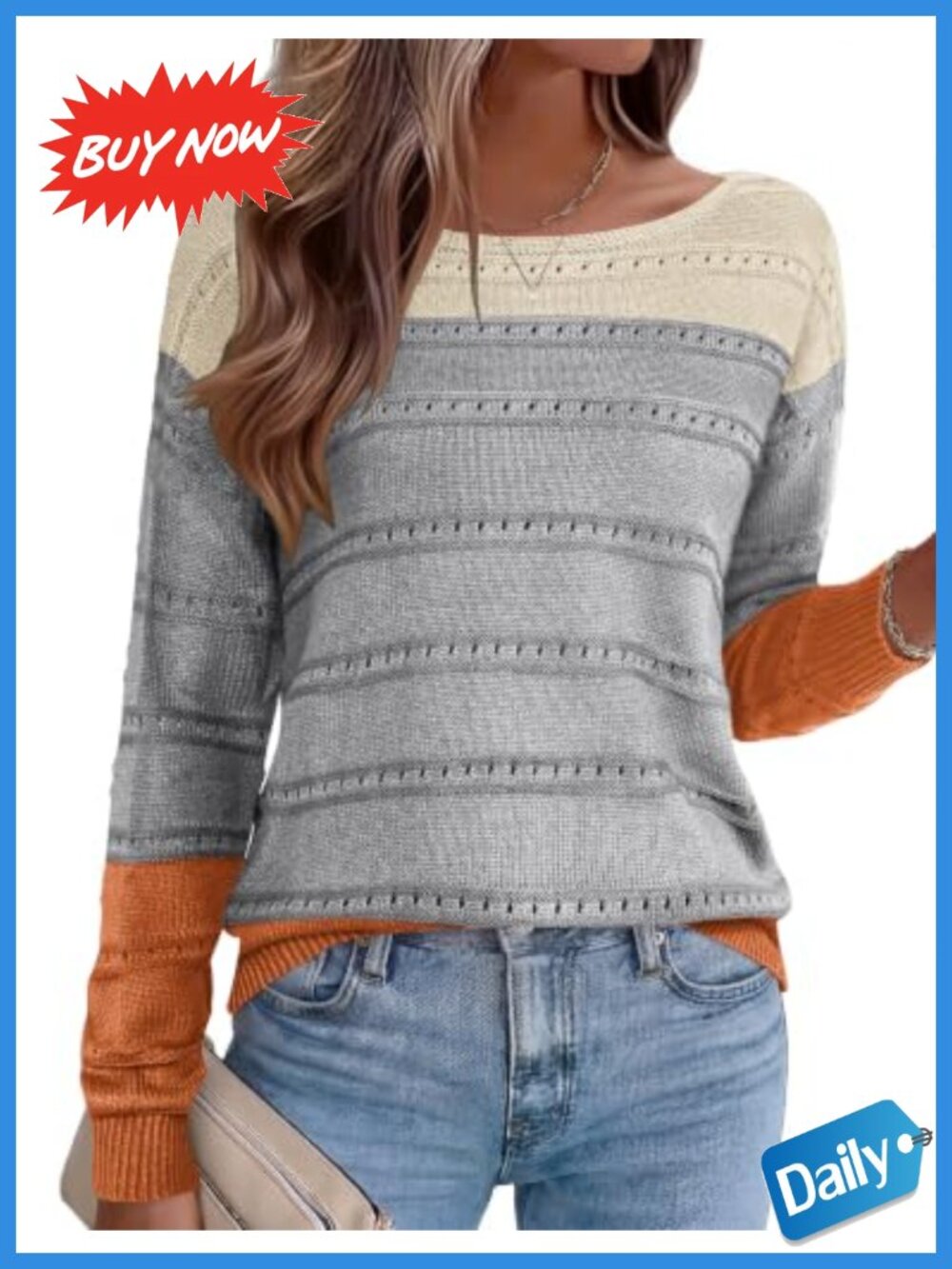 Crochet Off The Shoulder Sweater Loose Knit Pullover Boat Neck
